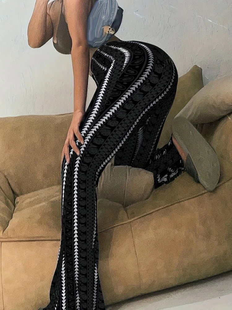 Women Pants Retro Summer Fashion Long Trousers