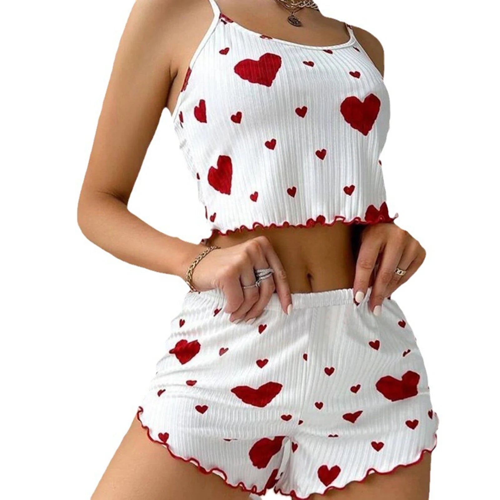 cozy heart summer nightwear