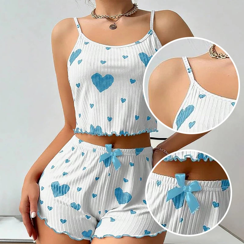 cozy heart summer nightwear