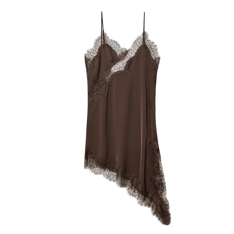 MUJER Lace Slip Mini Dress