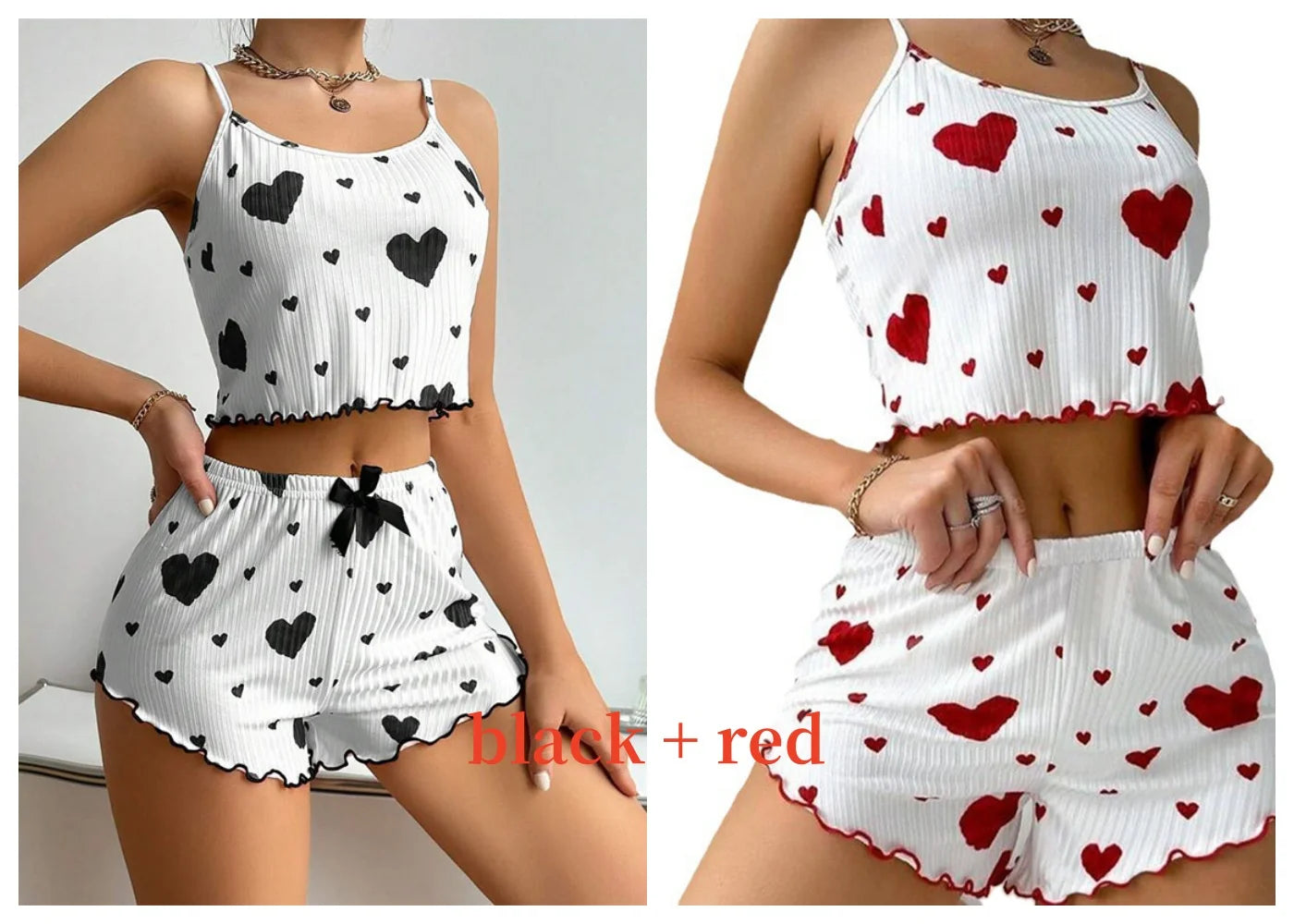 cozy heart summer nightwear