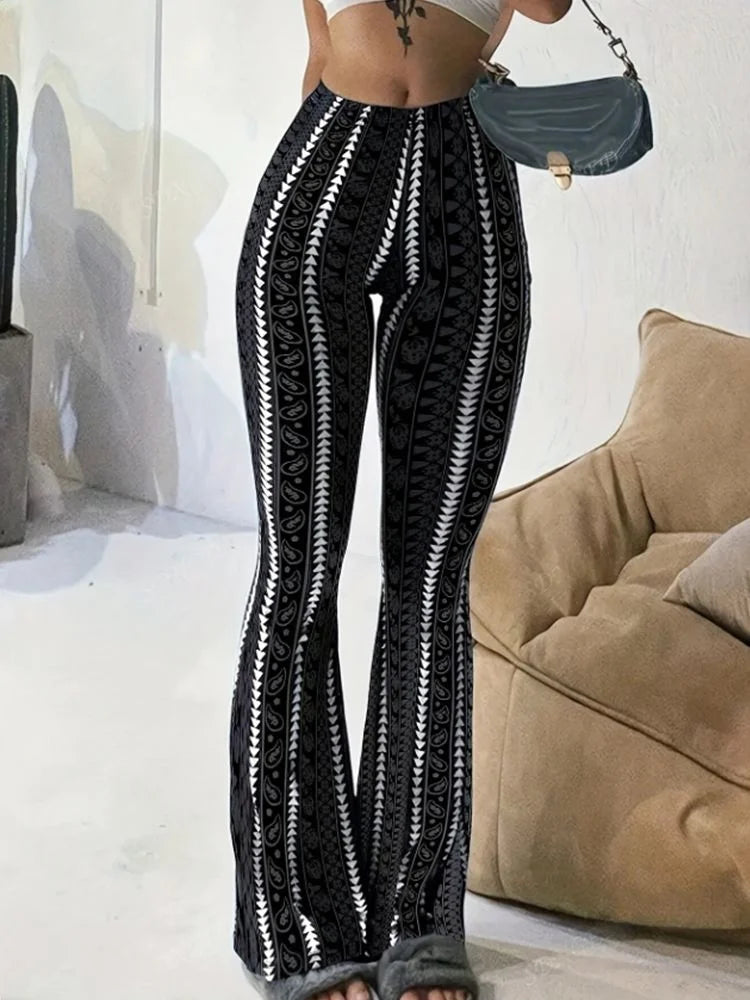 Women Pants Retro Summer Fashion Long Trousers