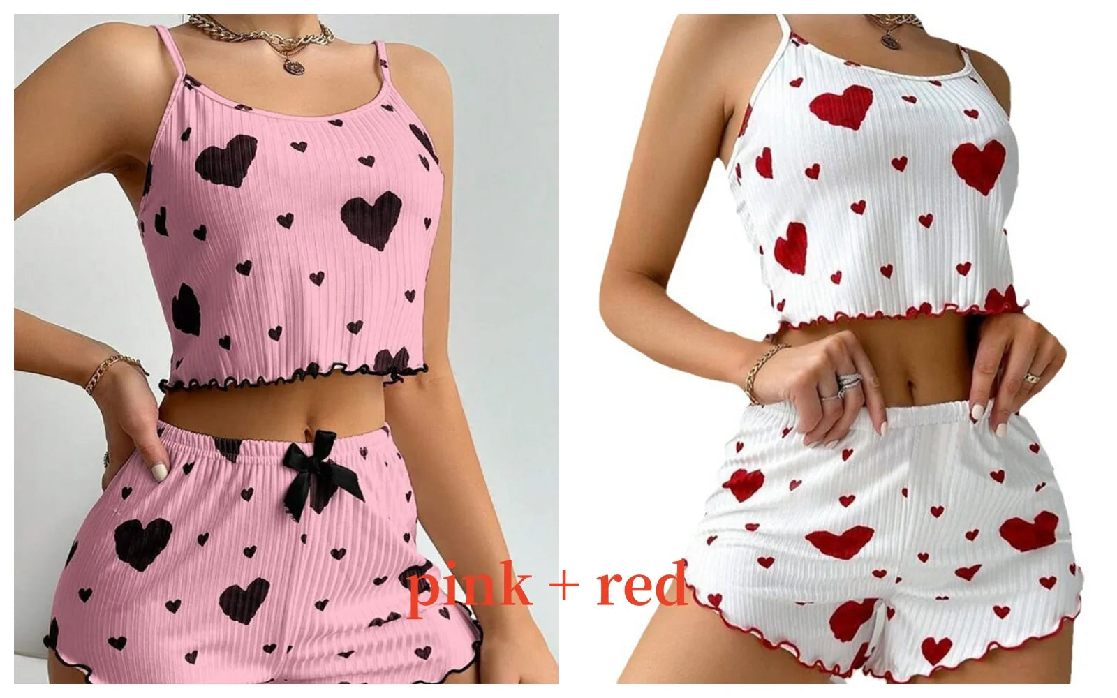 cozy heart summer nightwear