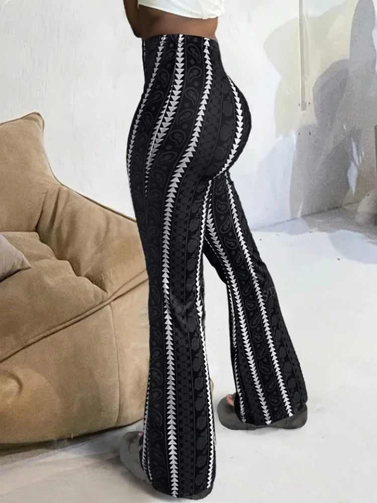 Women Pants Retro Summer Fashion Long Trousers