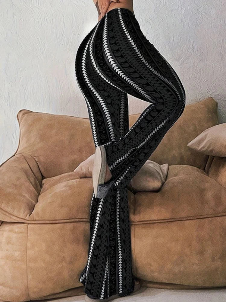 Women Pants Retro Summer Fashion Long Trousers