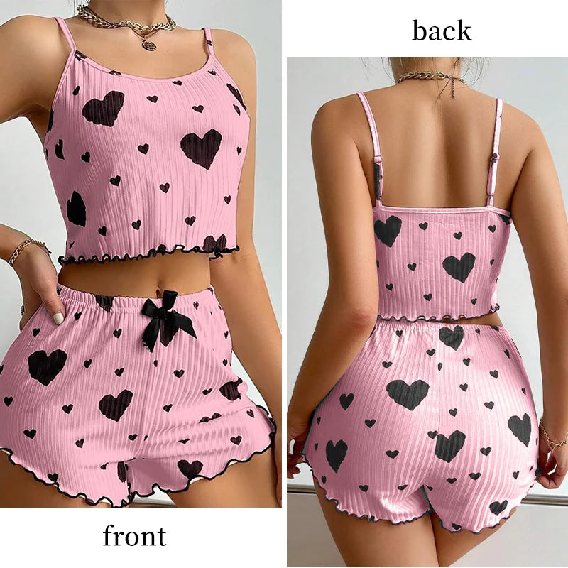 cozy heart summer nightwear
