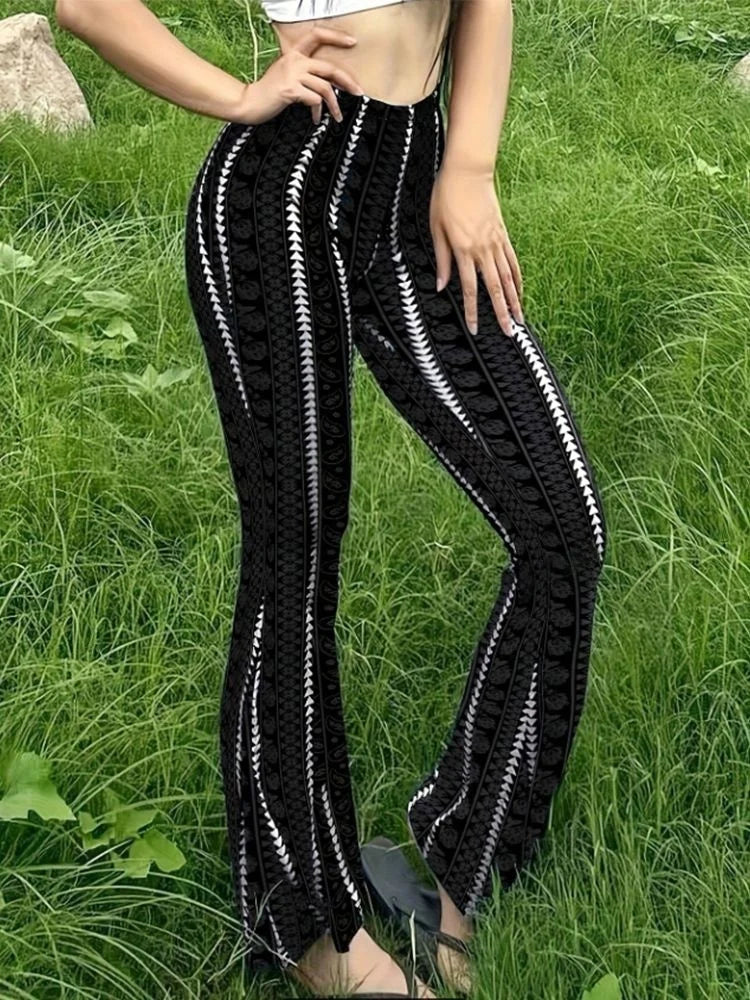 Women Pants Retro Summer Fashion Long Trousers