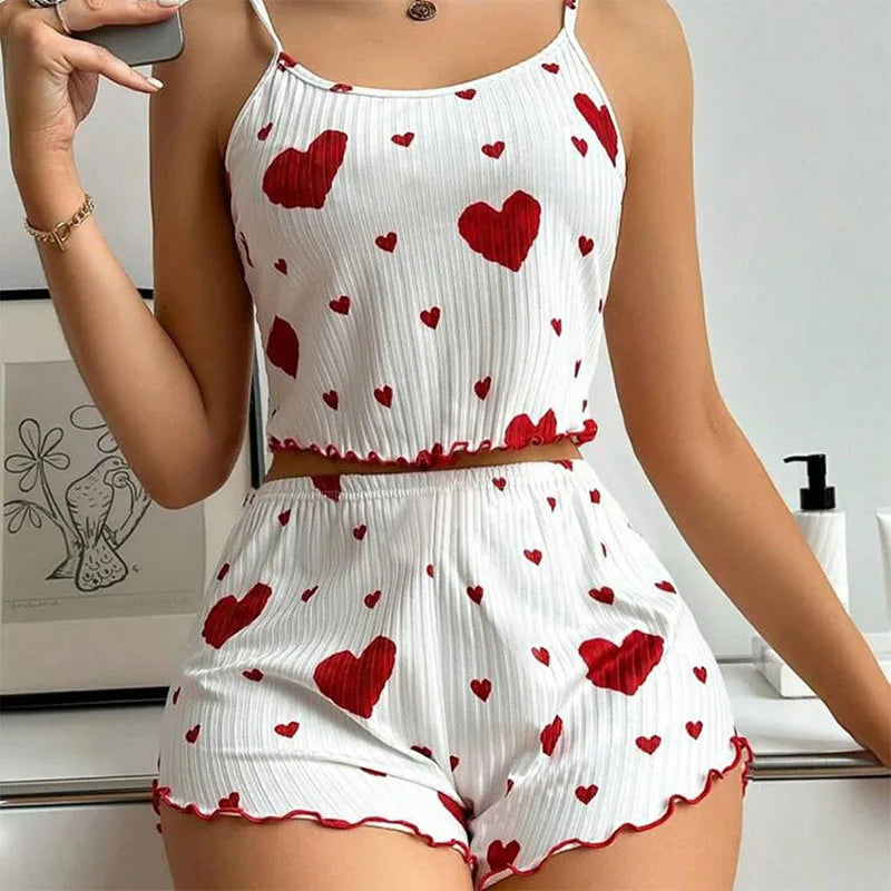 cozy heart summer nightwear
