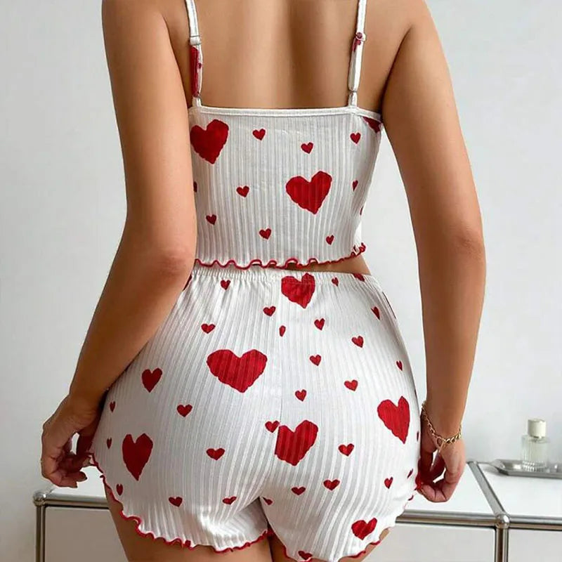 cozy heart summer nightwear