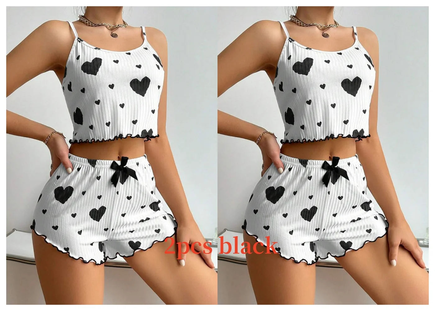 cozy heart summer nightwear