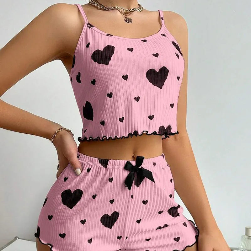 cozy heart summer nightwear